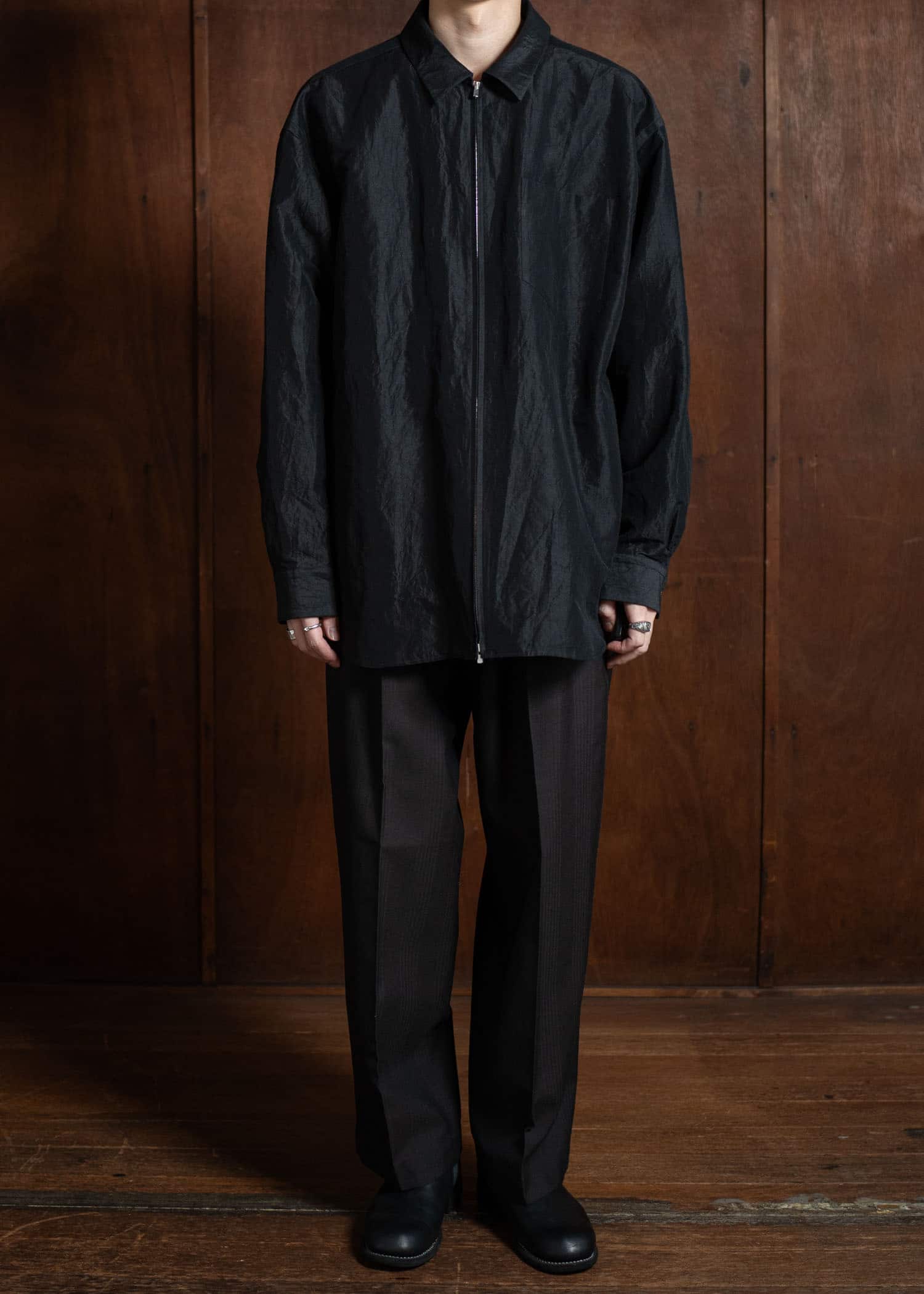 YOKO SAKAMOTO Zip ShirtYS-25SS-58-BLACK