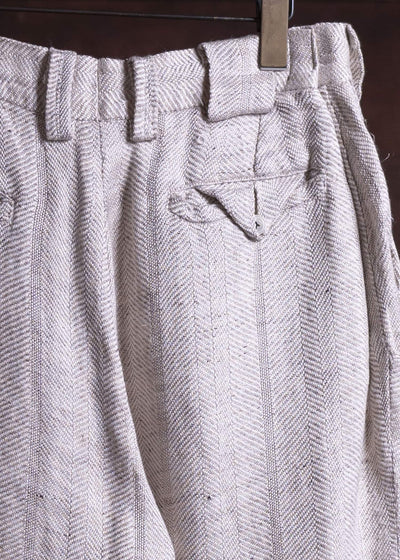 Geoffrey B. Small SILK LINEN CROPPED PANTS