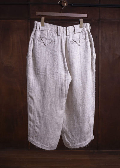 Geoffrey B. Small SILK LINEN CROPPED PANTS