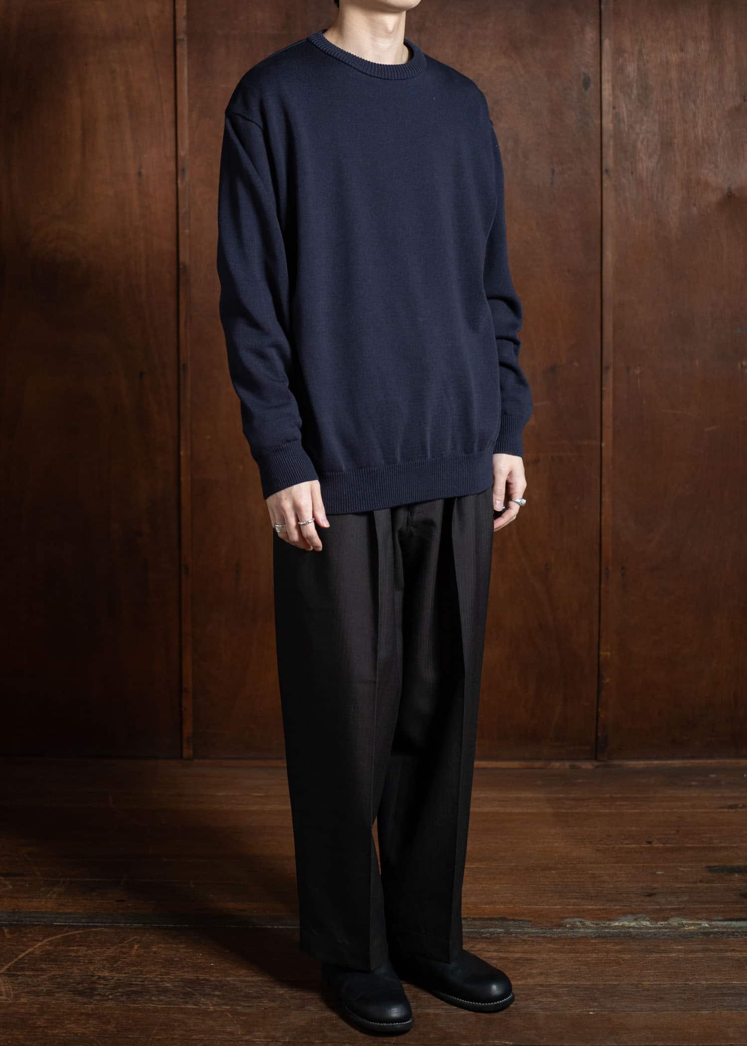 YOKO SAKAMOTO Crew Neck KnitYS-25SS-109-NAVY