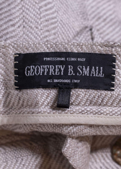 Geoffrey B. Small SILK LINEN CROPPED PANTS