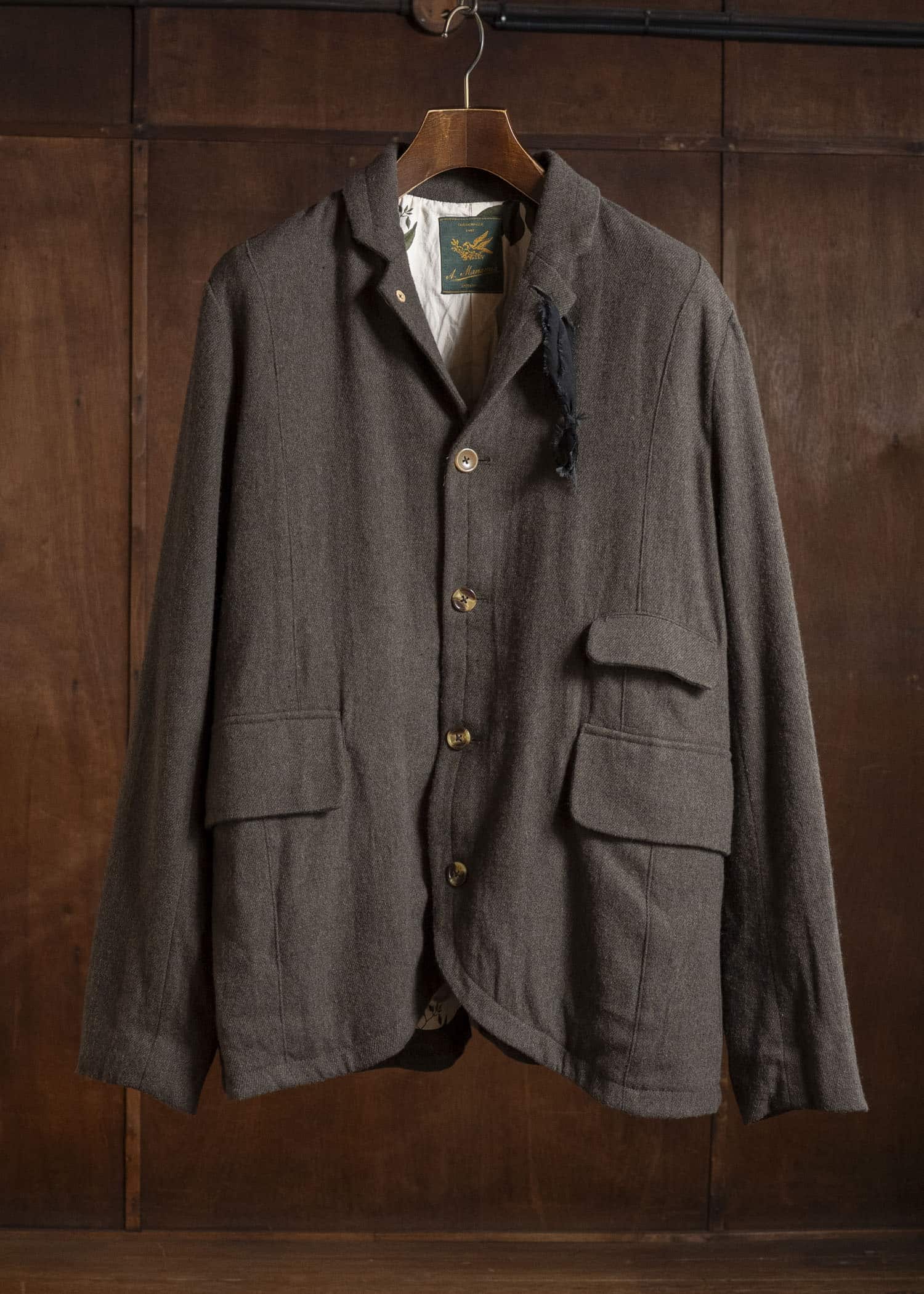 Aleksandr Manamis Wool Cotton Linen Classic Ribbon Jacket