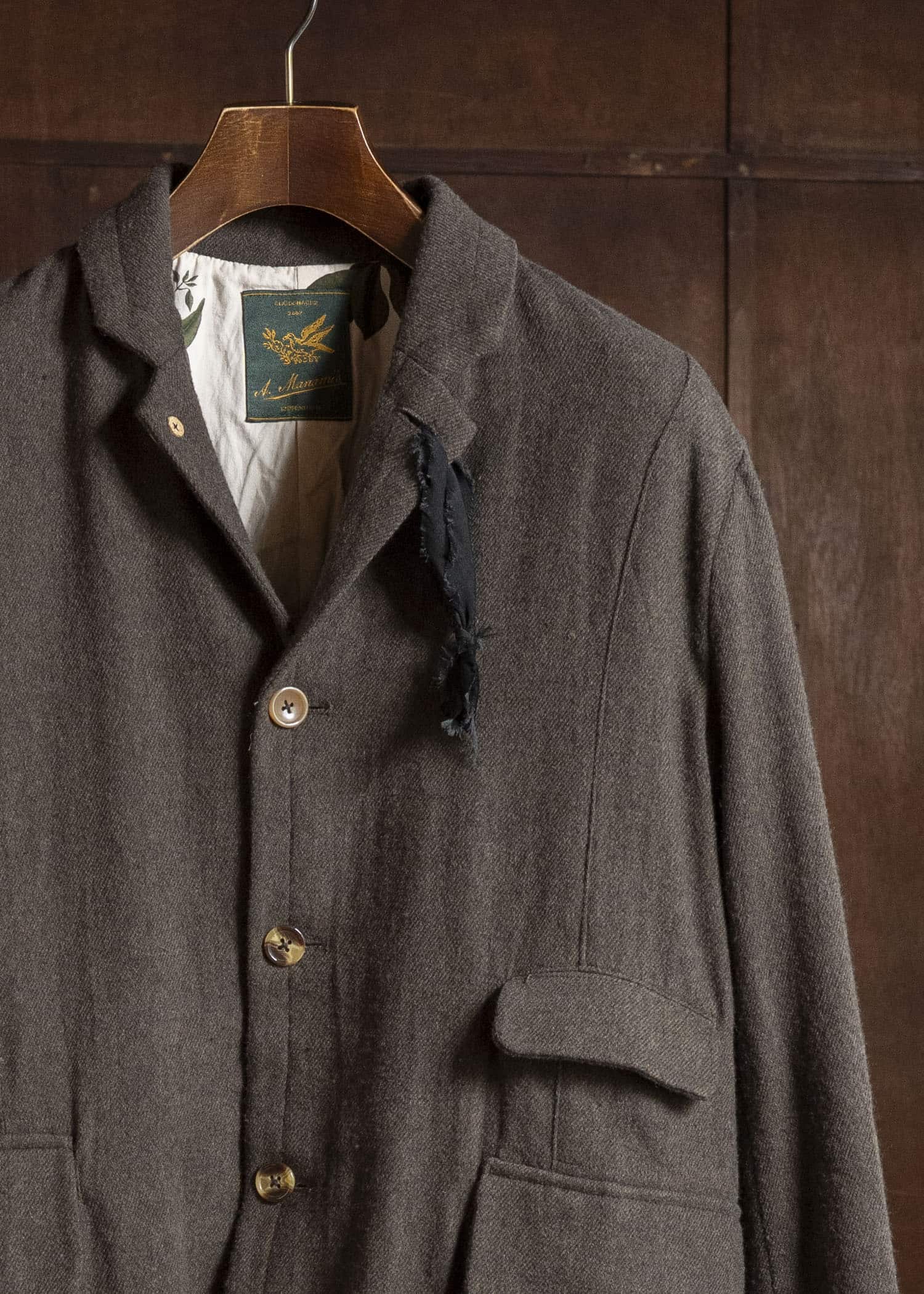 Aleksandr Manamis Wool Cotton Linen Classic Ribbon Jacket