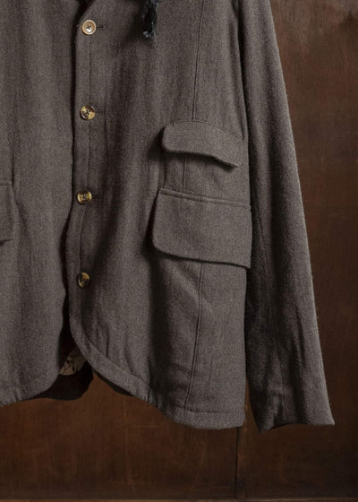 Aleksandr Manamis Wool Cotton Linen Classic Ribbon Jacket