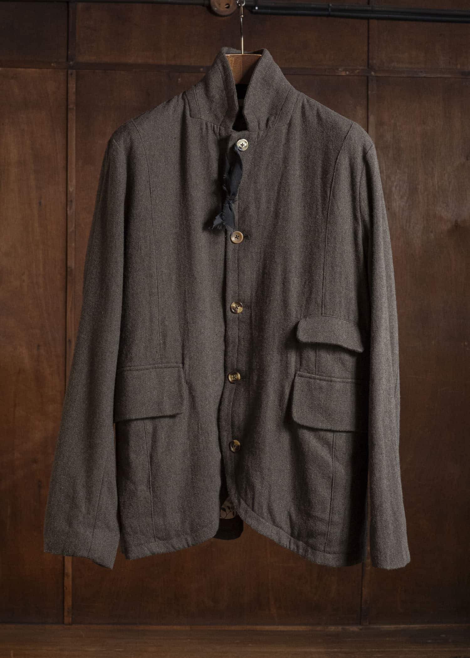 Aleksandr Manamis Wool Cotton Linen Classic Ribbon Jacket