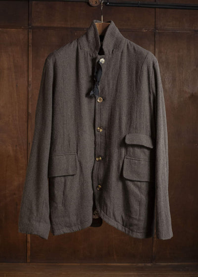 Aleksandr Manamis Wool Cotton Linen Classic Ribbon Jacket