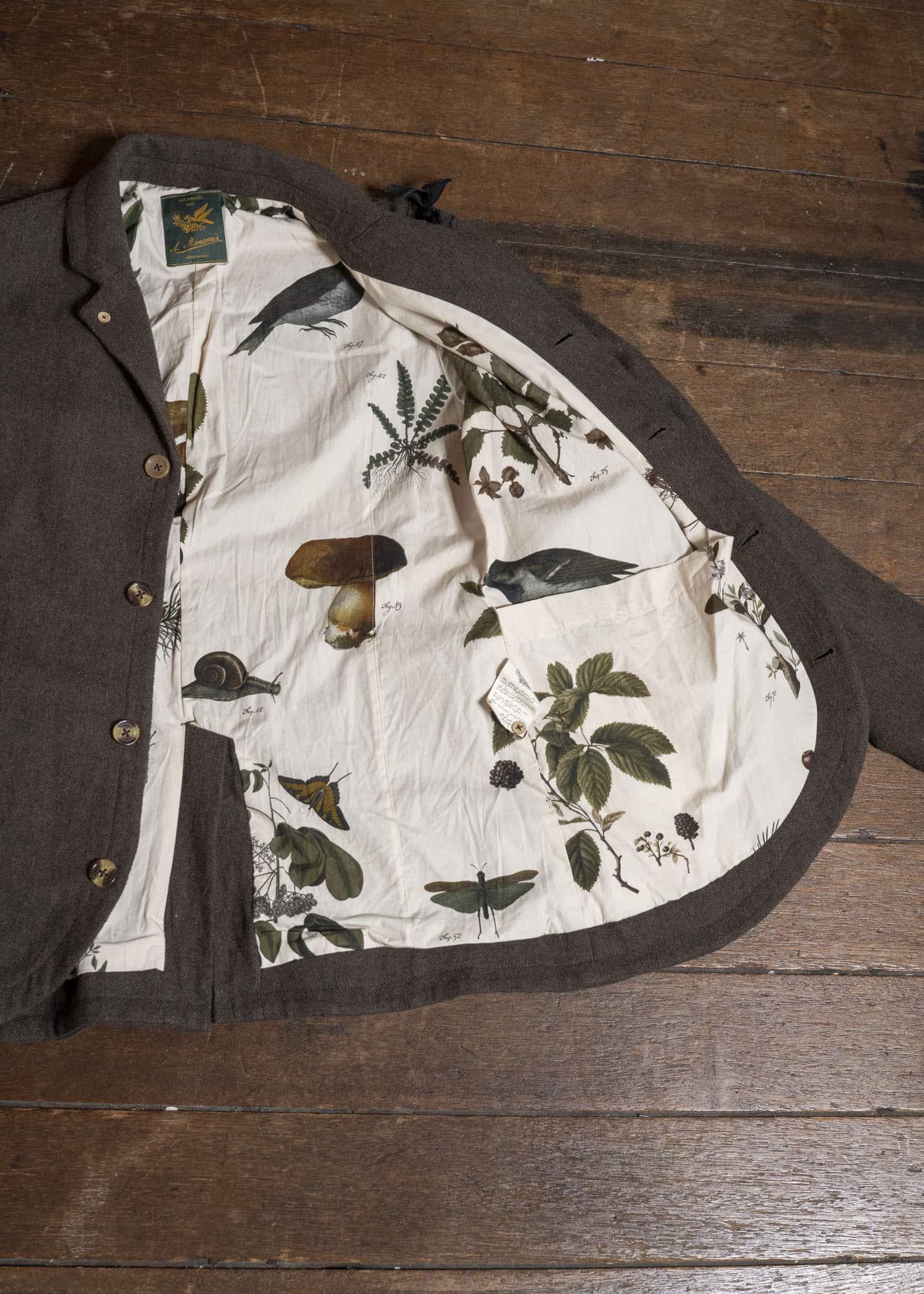 Aleksandr Manamis Wool Cotton Linen Classic Ribbon Jacket