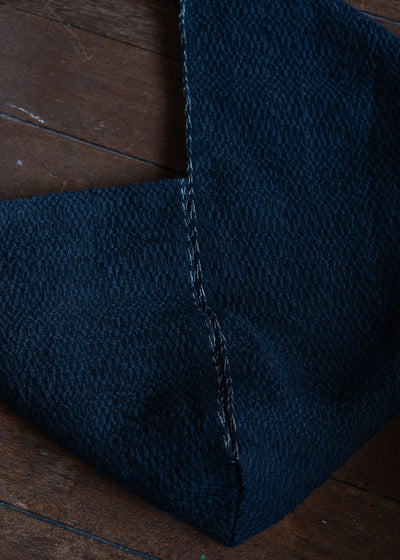 JAN-JAN VAN ESSCHE BAG#36TSUNO BUKURO STYLE HAND WOVEN BAG BROKEN WAVES BLACK