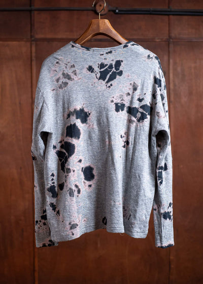 SUZUSAN Cotton Wool Jersey Long Sleeve T-Shirt Black X Gray 2072CW-010