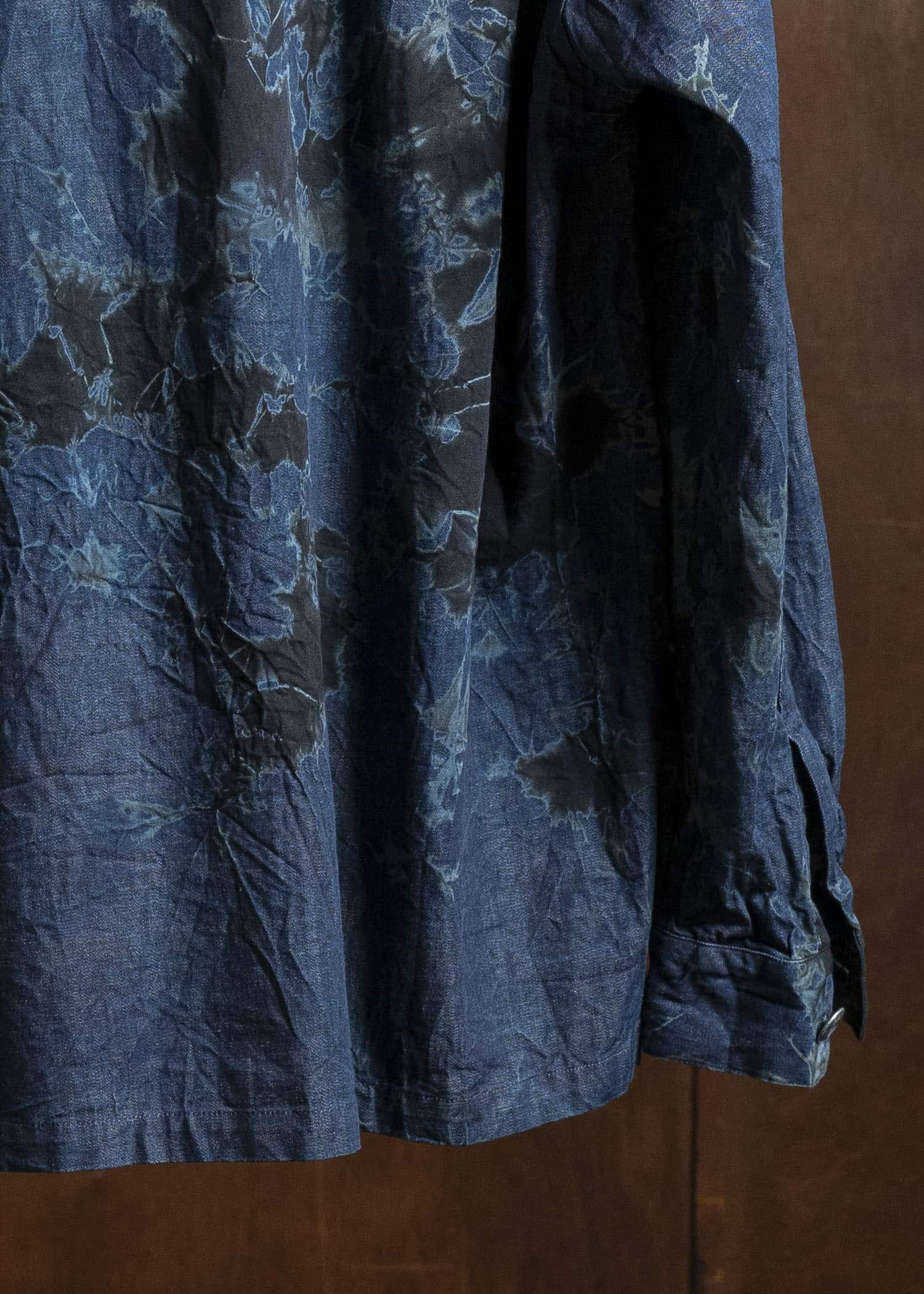 SUZUSAN 4071C-010 Pima Cotton Denim Four Pockets Overshirt 1098 Black - Indigo