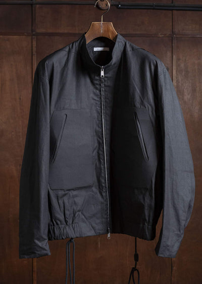 BIBLIOTHERK BR-OT02-AW25-01 STRUFLUX BLOUSON BLACK