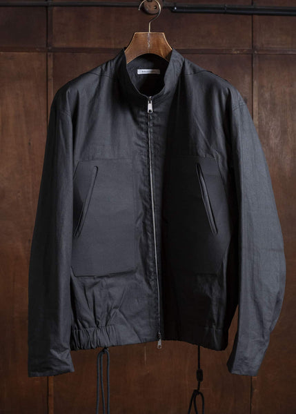 BIBLIOTHERK BR-OT02-AW25-01 STRUFLUX BLOUSON BLACK