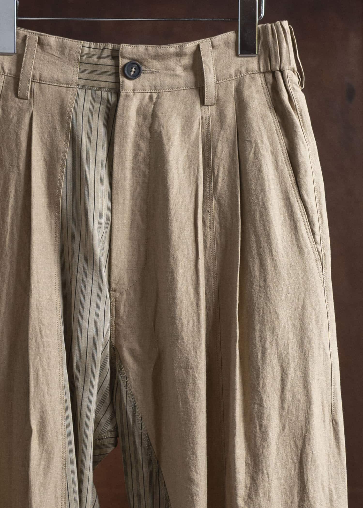 ZIGGY CHEN 0M2520513 PATCHWORK TROUSERS 13-BURLY WOOD