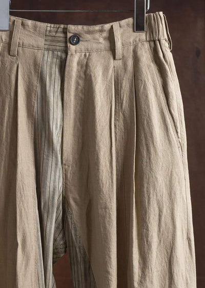 ZIGGY CHEN 0M2520513 PATCHWORK TROUSERS 13-BURLY WOOD