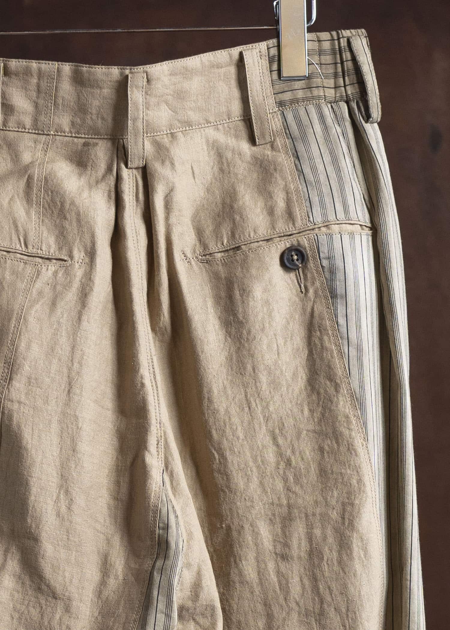 ZIGGY CHEN 0M2520513 PATCHWORK TROUSERS 13-BURLY WOOD