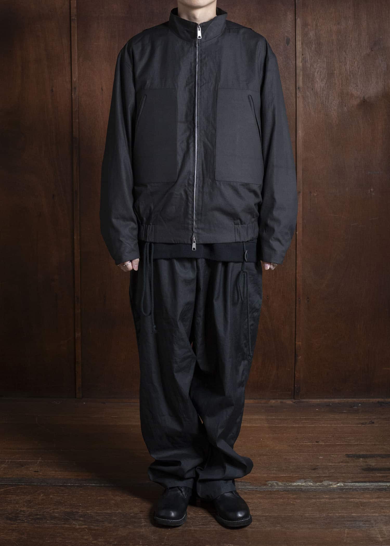 BIBLIOTHERK BR-OT02-AW25-01 STRUFLUX BLOUSON BLACK