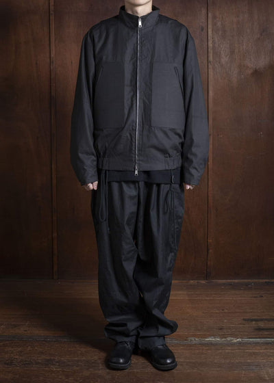 BIBLIOTHERK BR-OT02-AW25-01 STRUFLUX BLOUSON BLACK