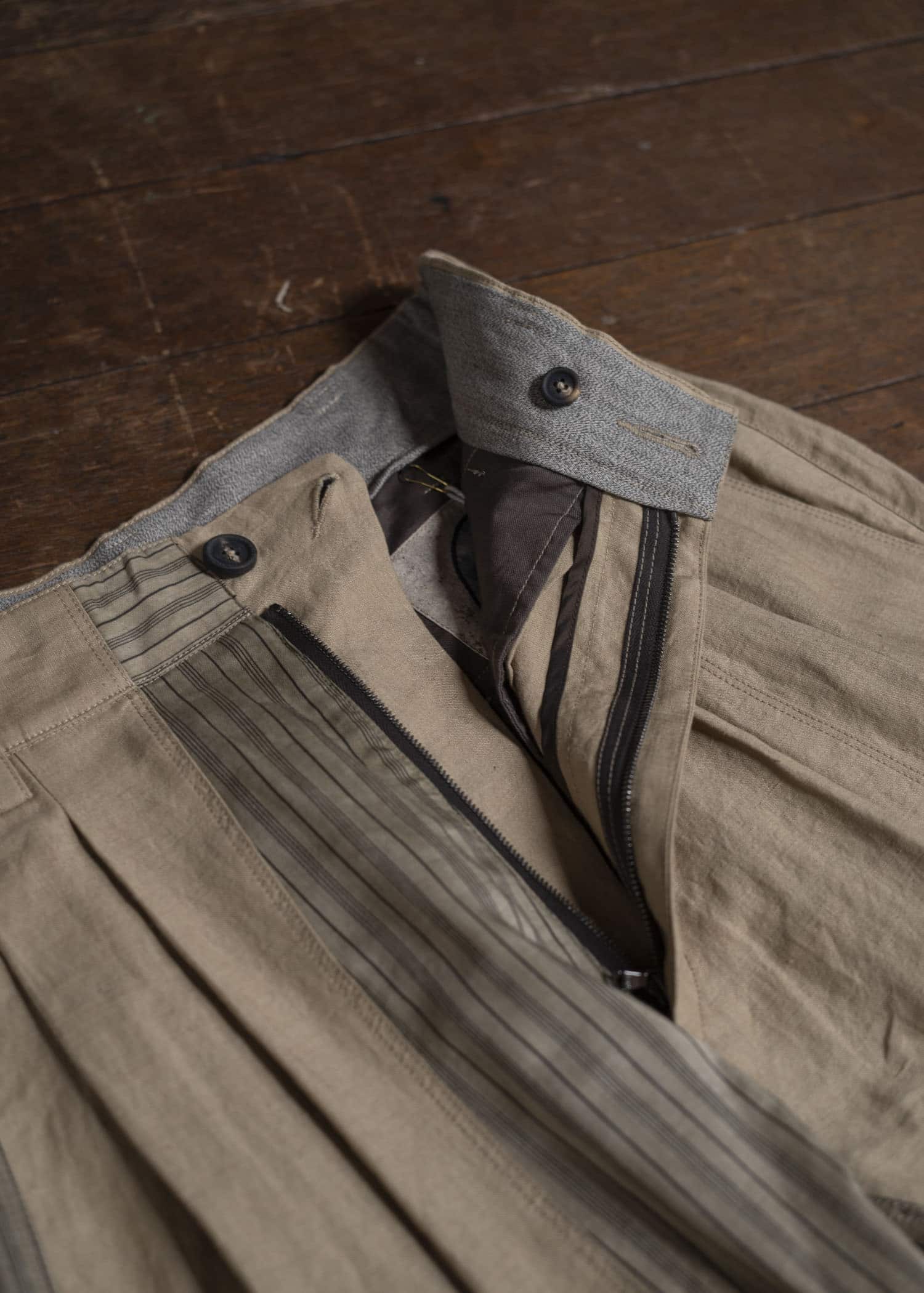 ZIGGY CHEN 0M2520513 PATCHWORK TROUSERS 13-BURLY WOOD