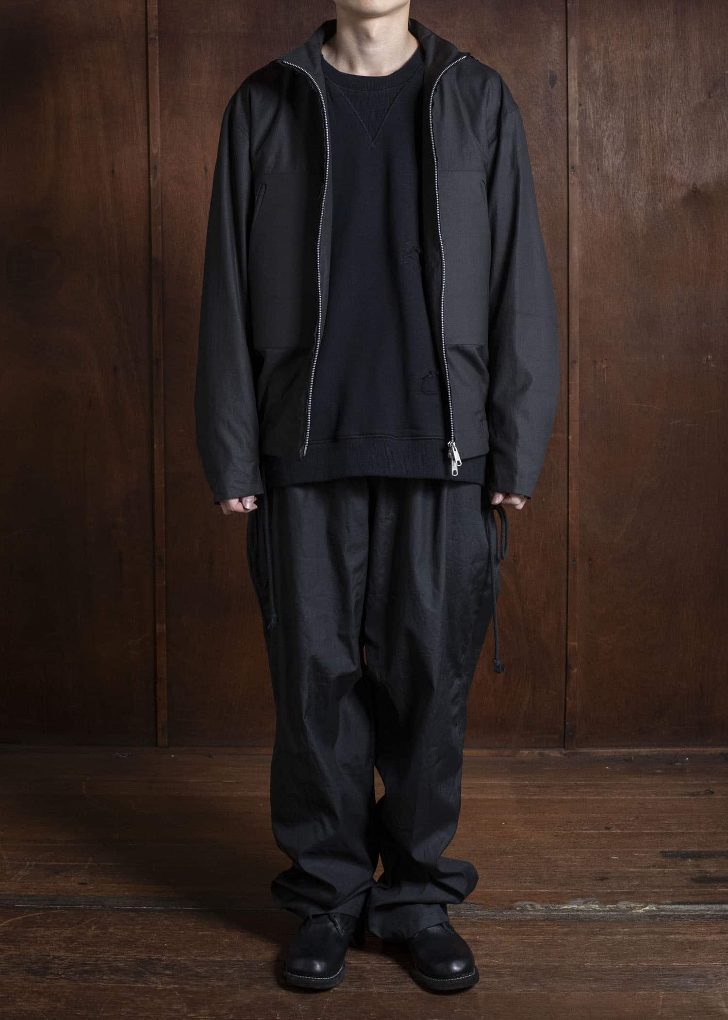 BIBLIOTHERK BR-PT03-AW25-02 TRACK TROUSERS BLACK