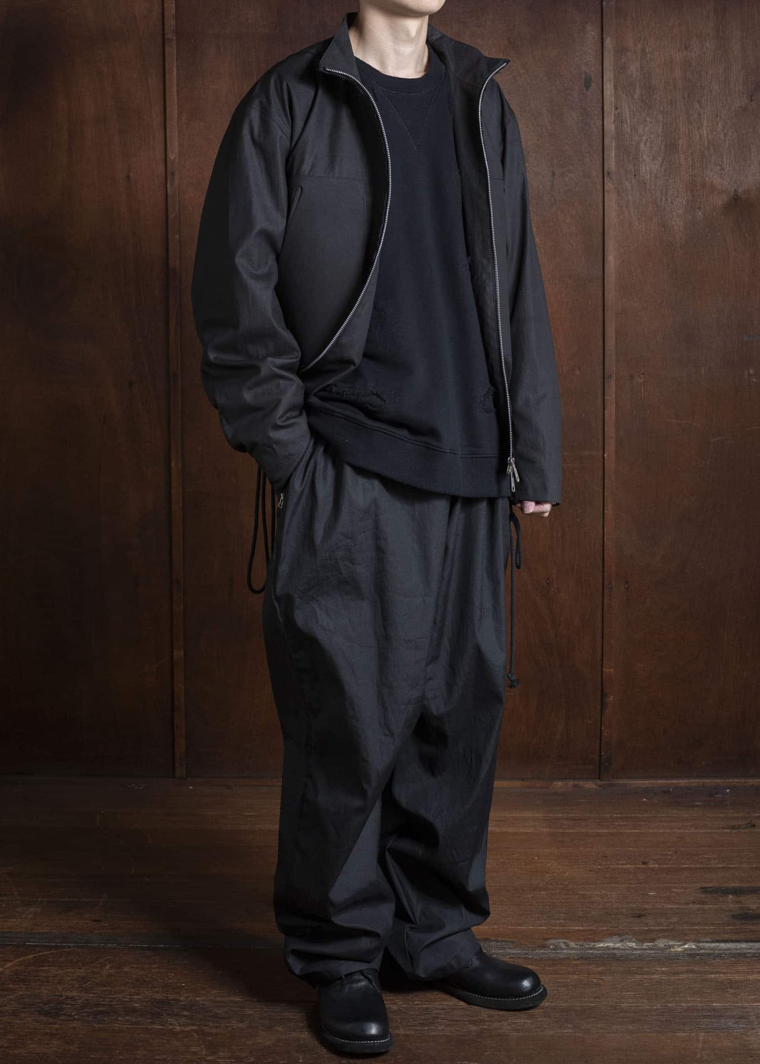 BIBLIOTHERK BR-PT03-AW25-02 TRACK TROUSERS BLACK