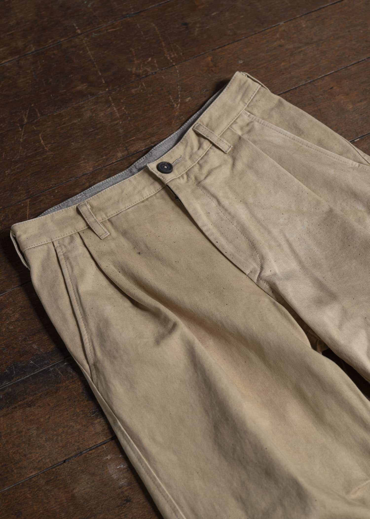 ZIGGY CHEN 0M2520504 STRAGHT LEG TROUSERS 42-LIGHT KHAKI