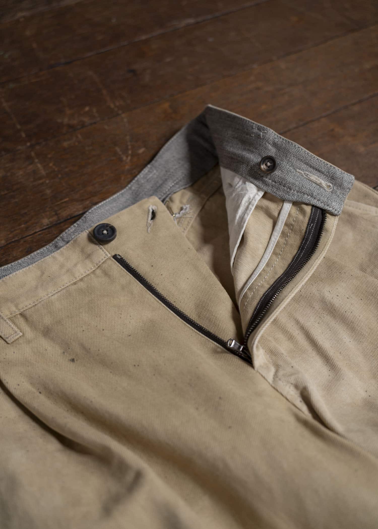 ZIGGY CHEN 0M2520504 STRAGHT LEG TROUSERS 42-LIGHT KHAKI