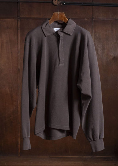HED MAYNER LONG SLEEVE POLO BROWN HMMD70041RHD325