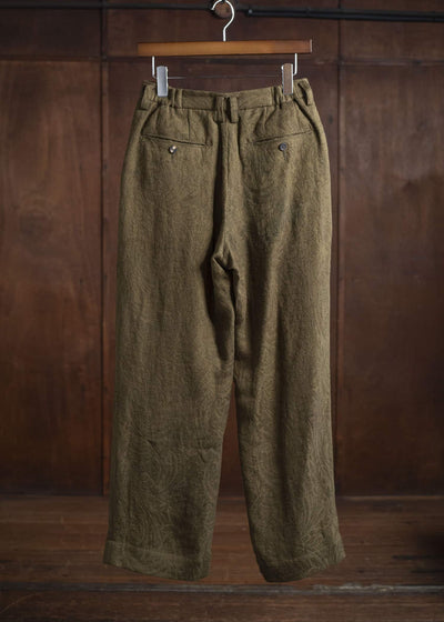 ZIGGY CHEN 0W2520501 JACQUARD TROUSERS 54-OLIVE