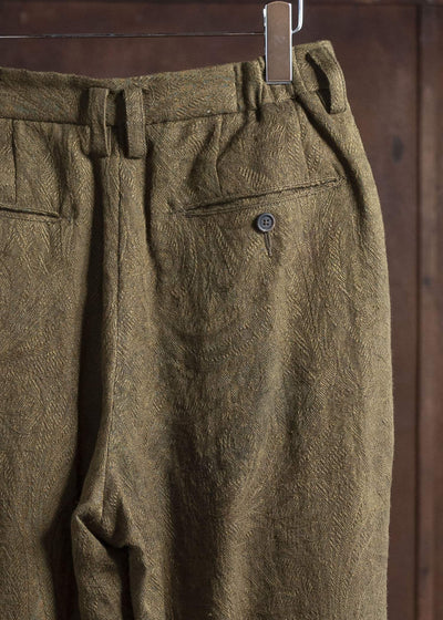 ZIGGY CHEN 0W2520501 JACQUARD TROUSERS 54-OLIVE