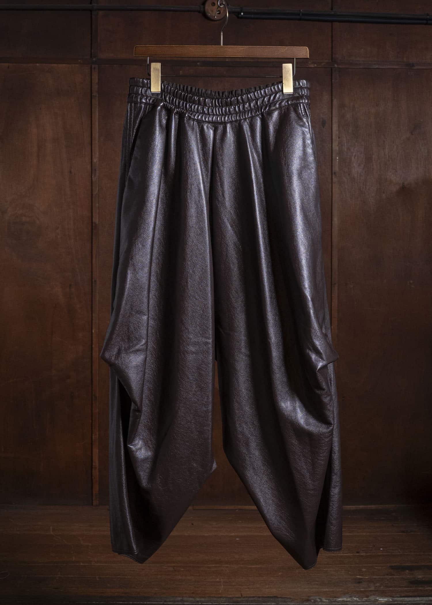 HED MAYNER PANTSFAUZ LEATHER PANTS BROWN HMMD30070THD334