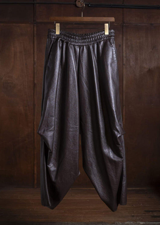 HED MAYNER PANTSFAUZ LEATHER PANTS BROWN HMMD30070THD334