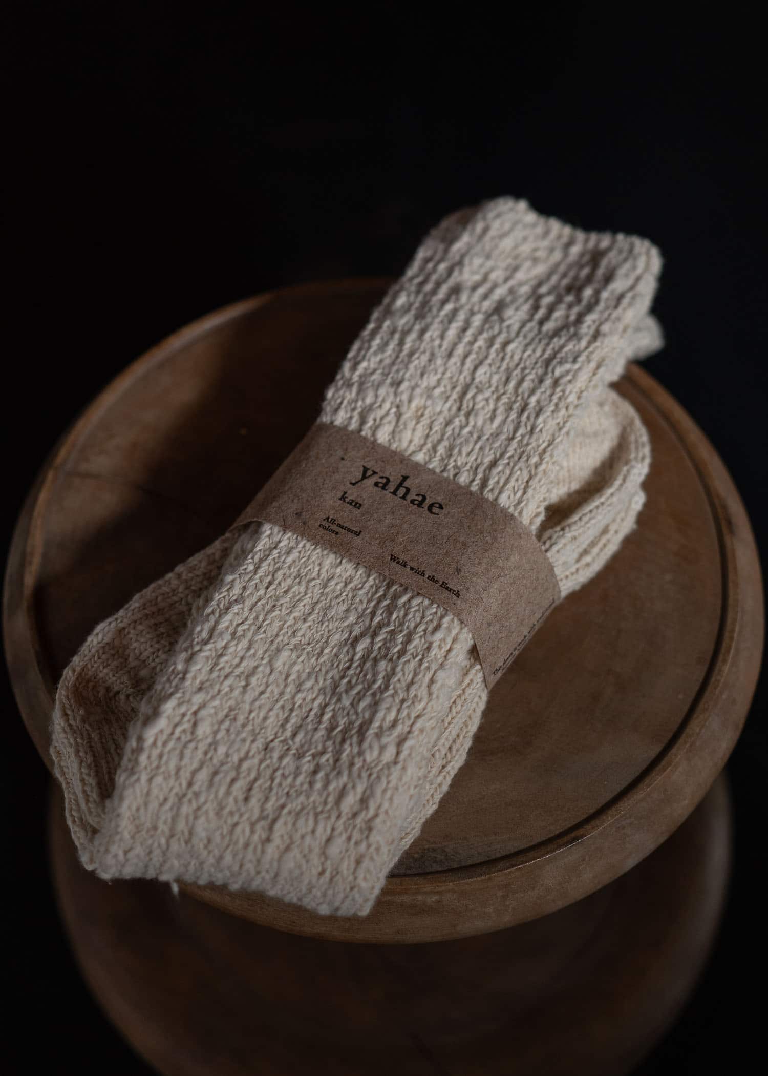 yahae Garabou Organic Cotton Slipper Socks Natural