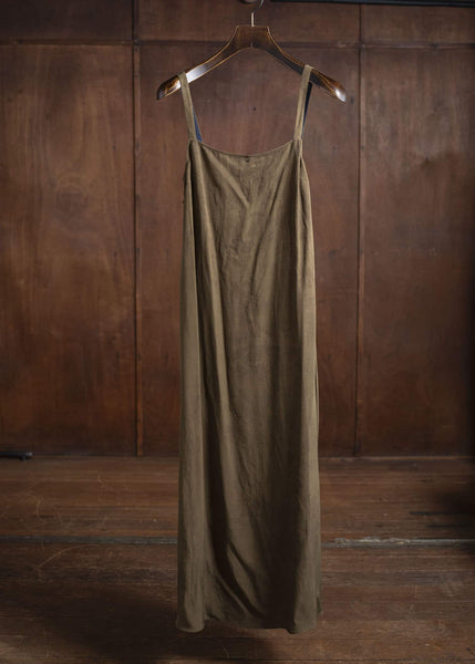ZIGGY CHEN 0W2520607 SLEEVELESS SILK DRESS 54-OLIVE