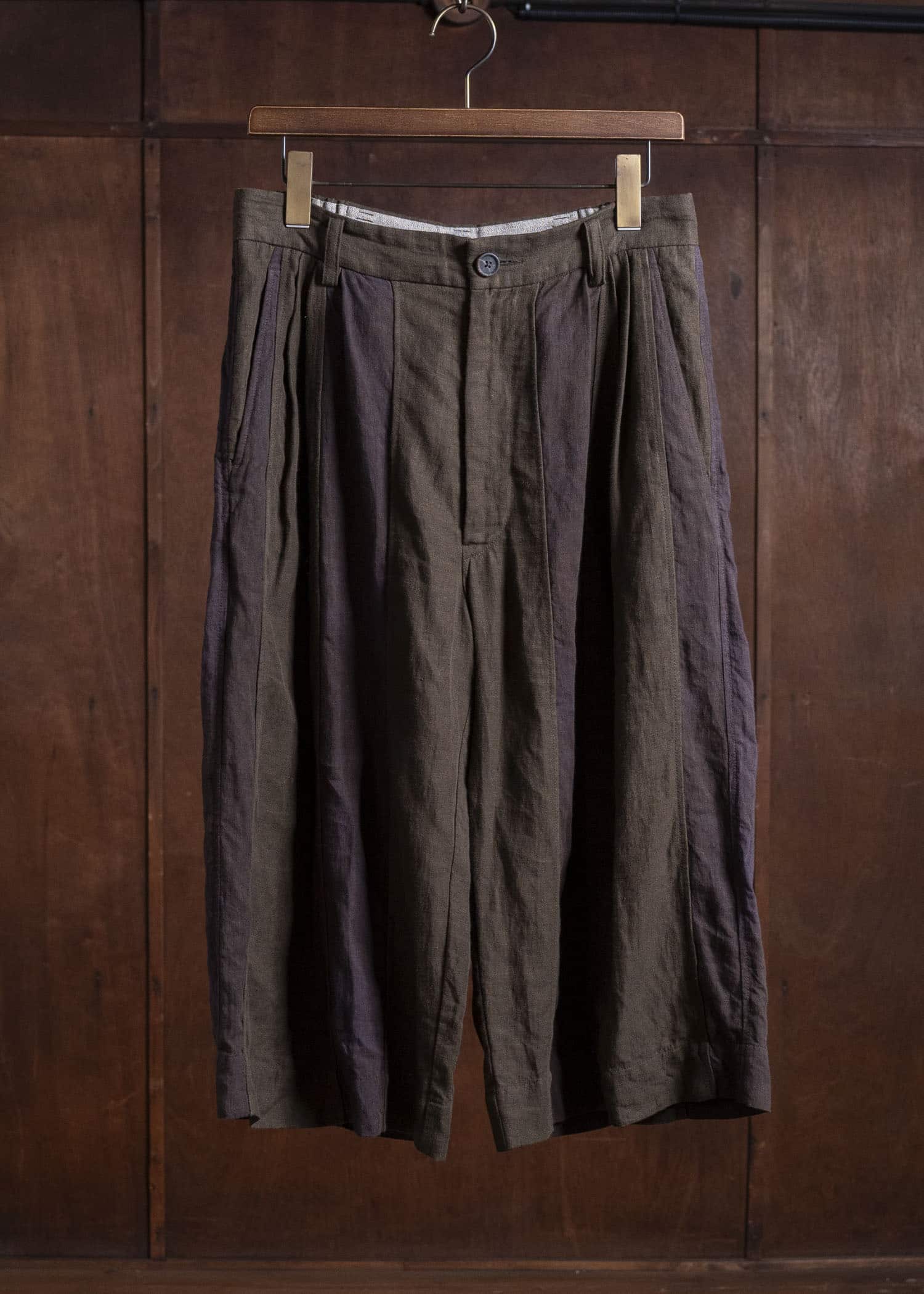 ZIGGY CHEN 25SS WIDE LEG CROPPED TROUSERS