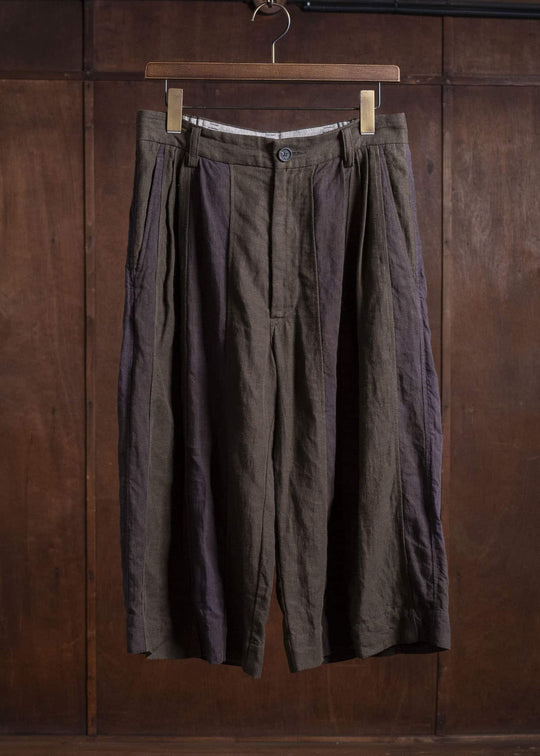 ZIGGY CHEN 25SS WIDE LEG CROPPED TROUSERS