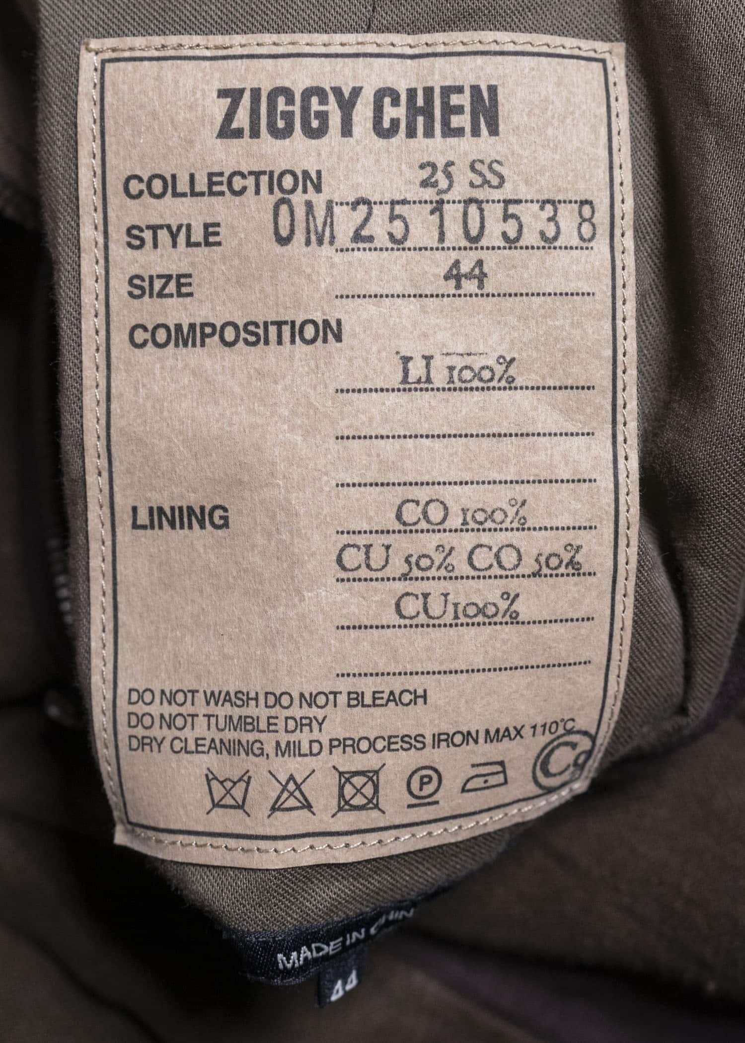 ZIGGY CHEN 25SS WIDE LEG CROPPED TROUSERS