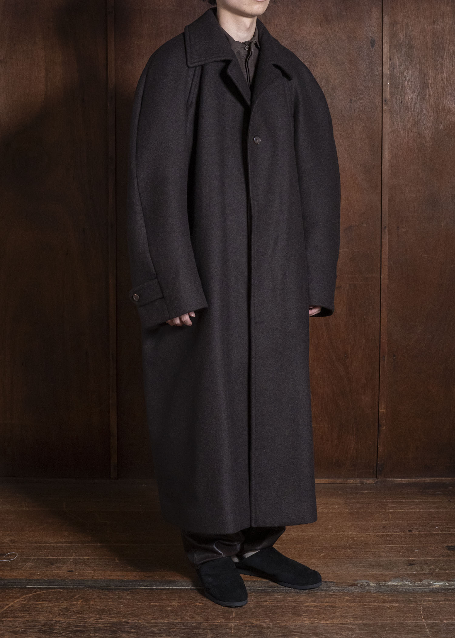 HED MAYNER COAT DARK BROWN HMMD10010AHD311