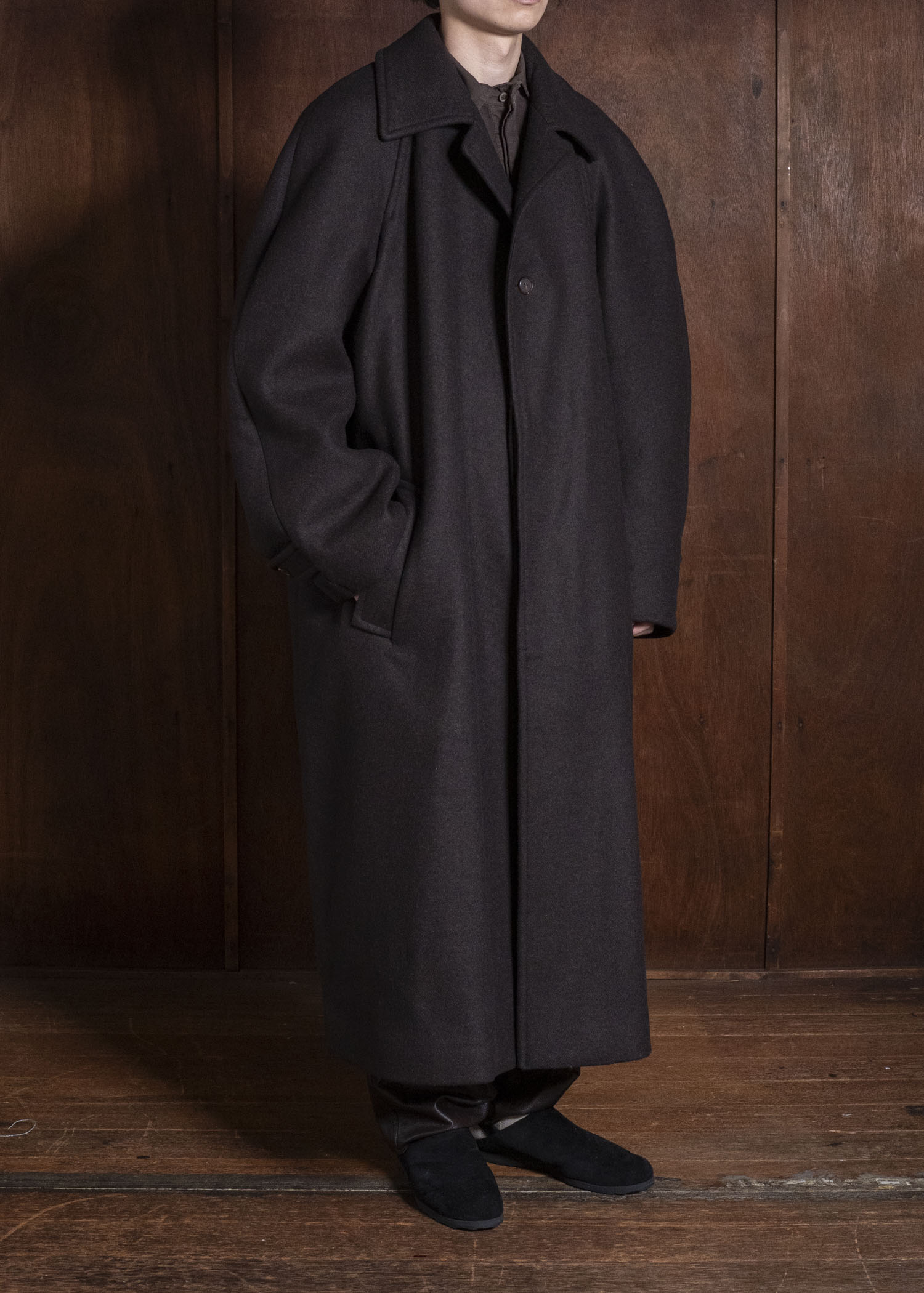 HED MAYNER COAT DARK BROWN HMMD10010AHD311