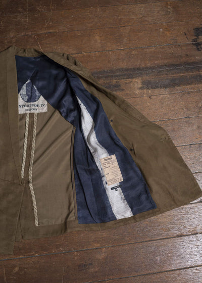 ZIGGY CHEN 0W2520903 DOUBLE BREASTED SILK BLAZER 54-OLIVE