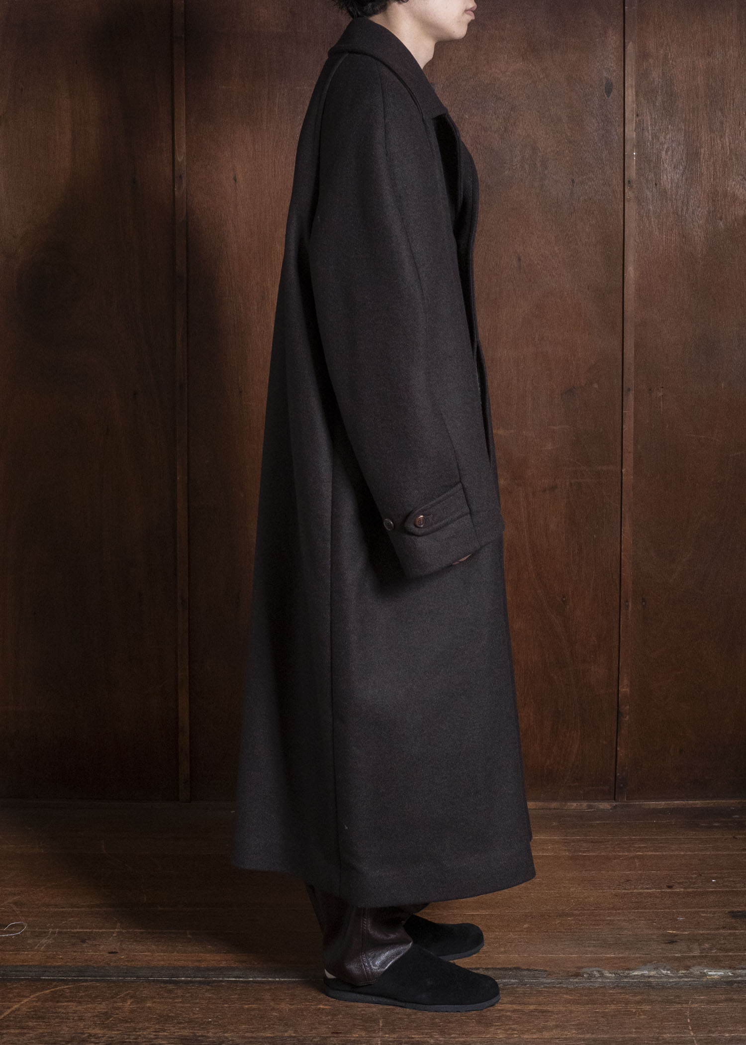 HED MAYNER COAT DARK BROWN HMMD10010AHD311