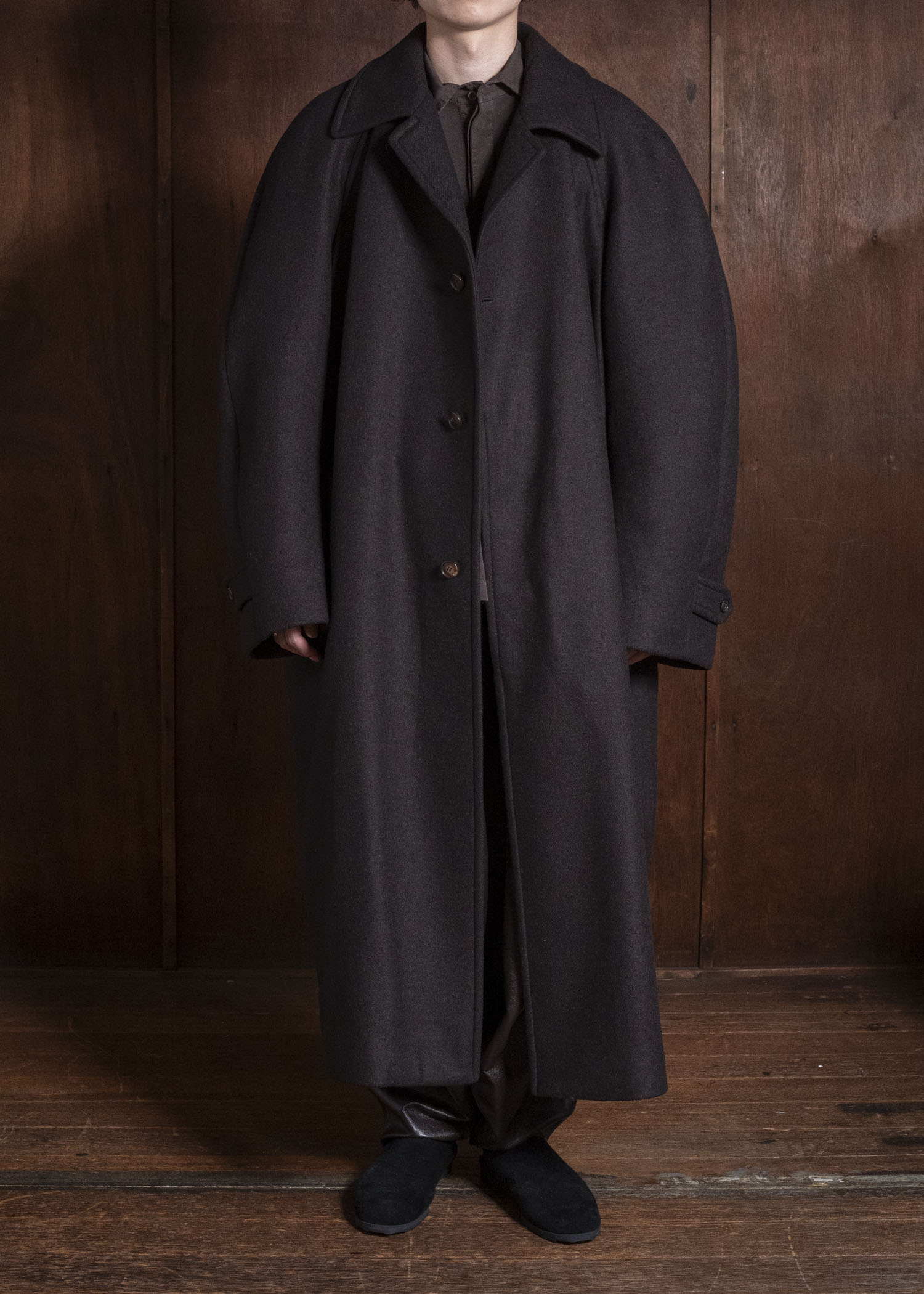 HED MAYNER COAT DARK BROWN HMMD10010AHD311