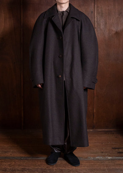 HED MAYNER COAT DARK BROWN HMMD10010AHD311