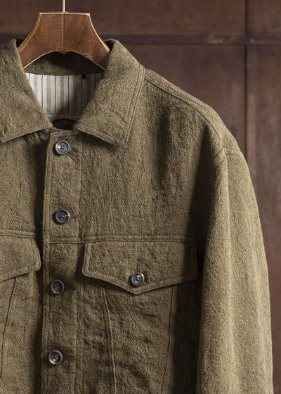 ZIGGY CHEN 0M2520908 CROPPED JACKET 54-OLIVE