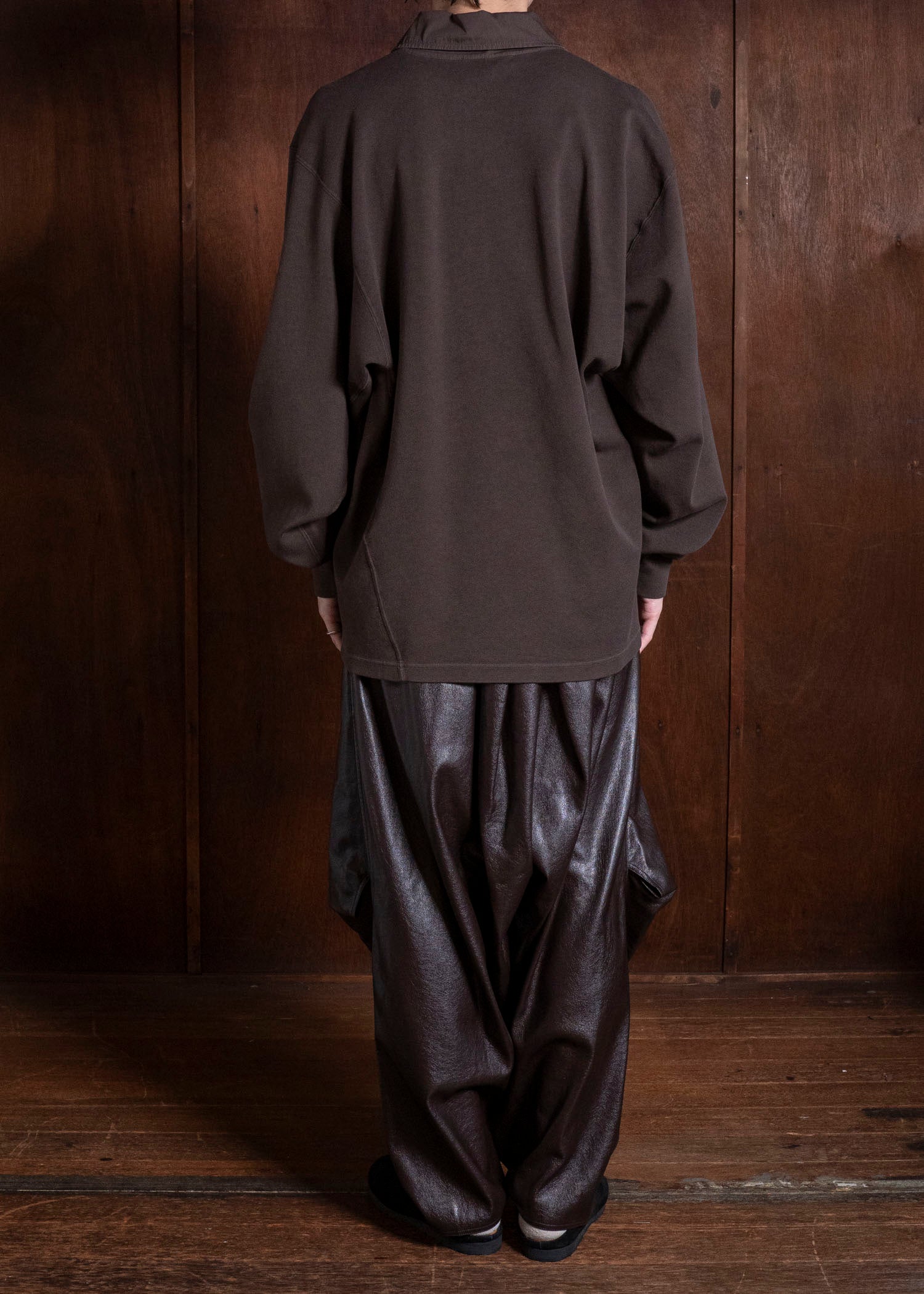 HED MAYNER PANTSFAUZ LEATHER PANTS BROWN HMMD30070THD334