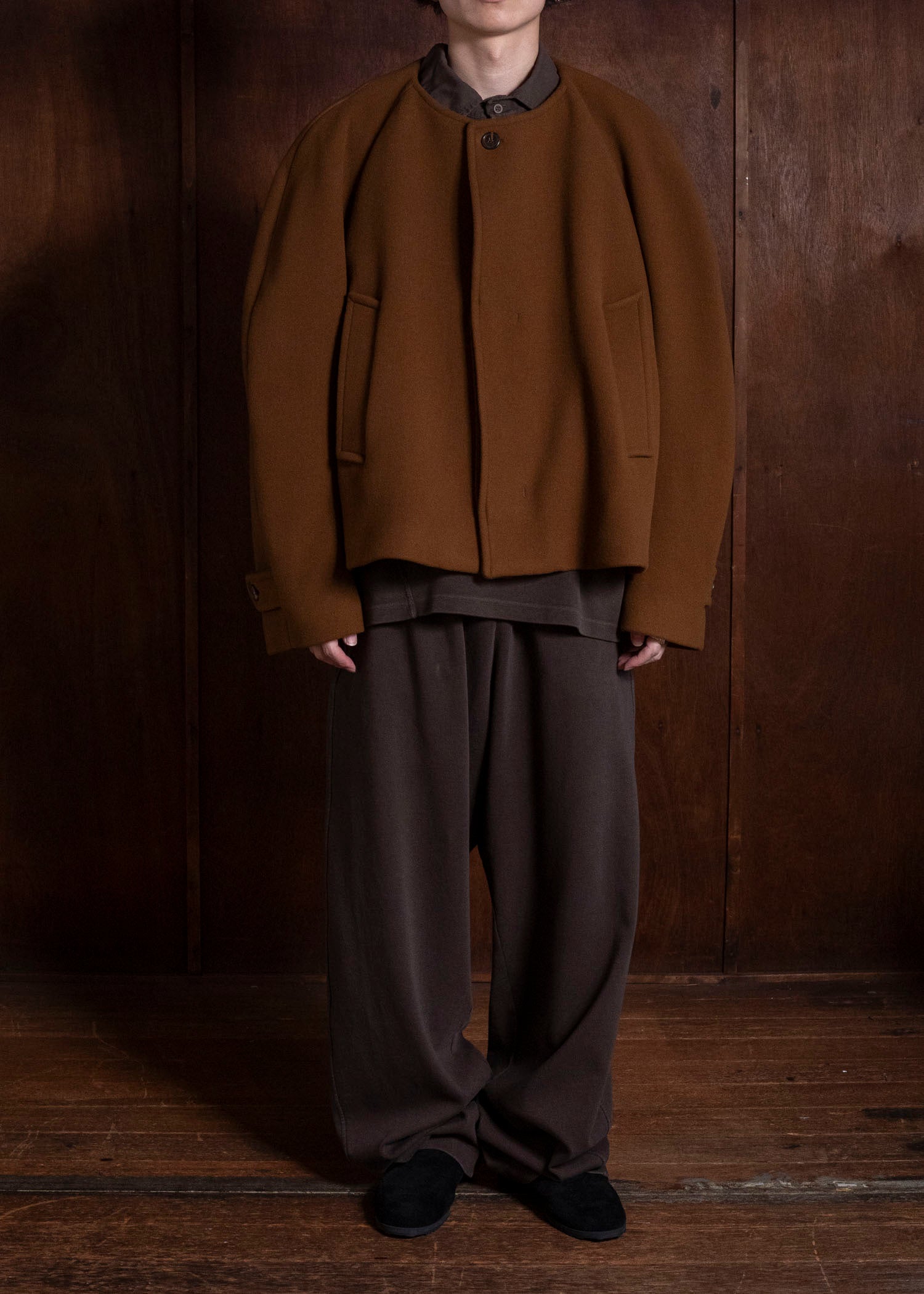 HED MAYNER EMBROIDERED SWEATSHIRT TROUSERS BROWN HMMD70014RHD325