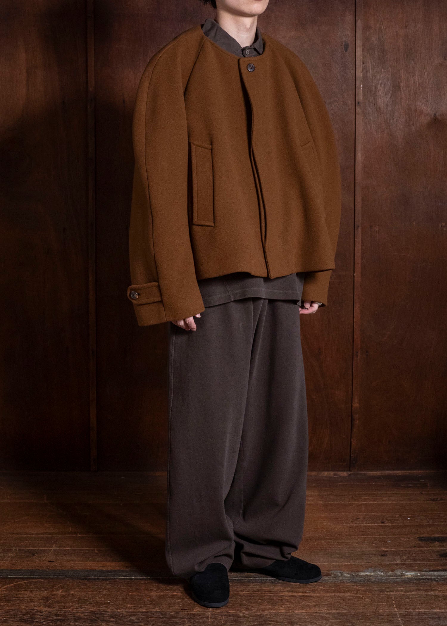 HED MAYNER EMBROIDERED SWEATSHIRT TROUSERS BROWN HMMD70014RHD325