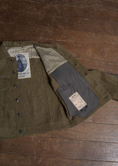 ZIGGY CHEN 0M2520908 CROPPED JACKET 54-OLIVE