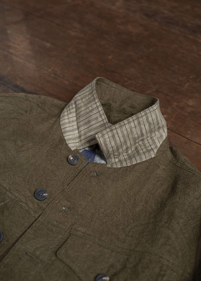 ZIGGY CHEN 0M2520908 CROPPED JACKET 54-OLIVE