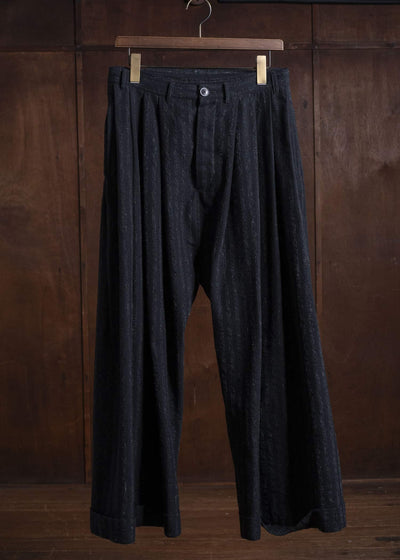 JAN-JAN VAN ESSCHE COTTON WOOL STRIPE PANTS