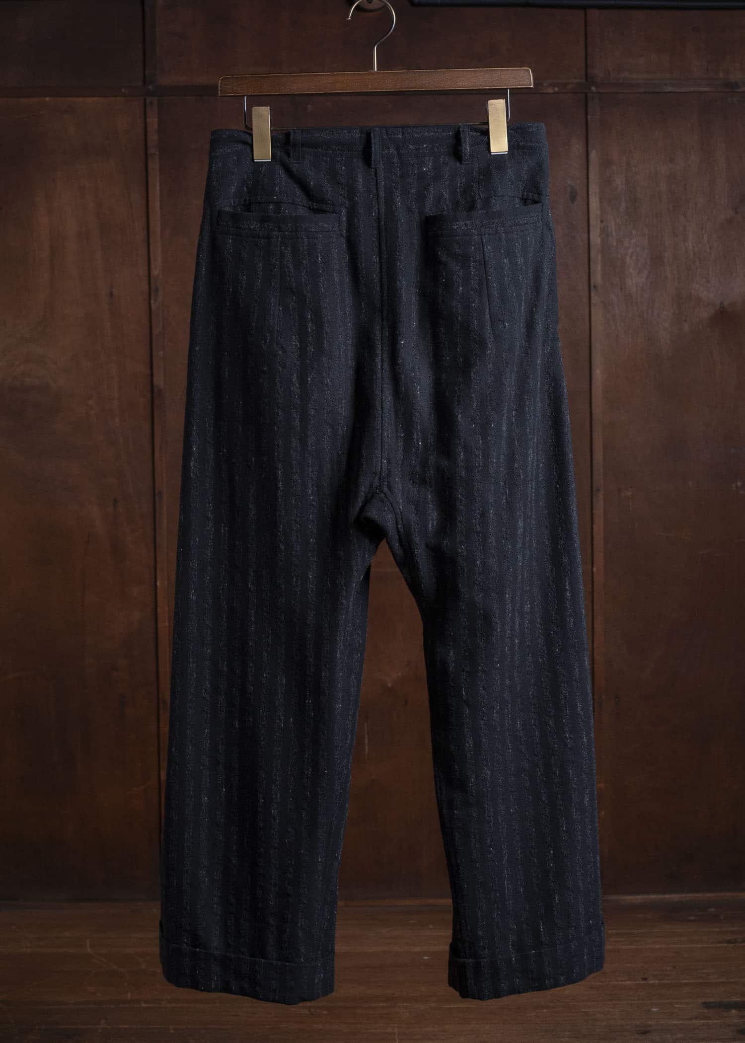 JAN-JAN VAN ESSCHE COTTON WOOL STRIPE PANTS